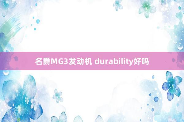 名爵MG3发动机 durability好吗